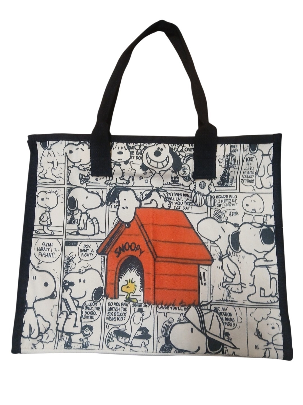 Peanuts -Large ECO Friendly Snoopy Tote Bag inside Pocket,Comic strip background - Picture 4 of 12